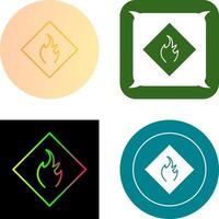 Danger of Flame Icon Design vector