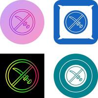 No Weapons Icon Design vector