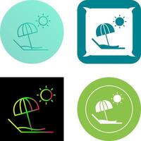 Beach Icon Design vector