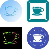 Creamy Coffee Icon Design vector