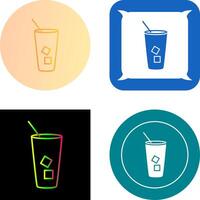 Iced Coffee Icon Design vector