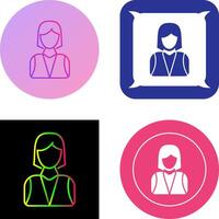 Elegant Lady Icon Design vector