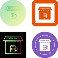 café tienda icono diseño vector