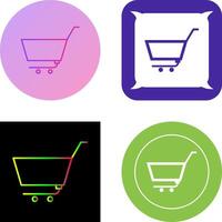 Unique Empty Cart Icon Design vector