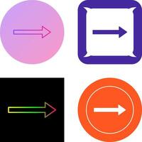 Unique Right Arrow Icon Design vector