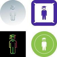 Unique Student Standing Icon Design vector