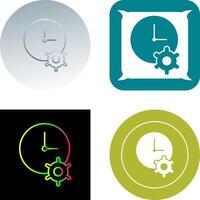 Unique Time Optimization Icon Design vector