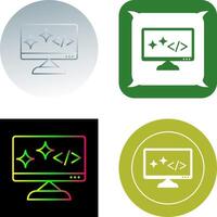 Unique Clean Code Icon Design vector