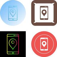 Unique GPS Service Icon Design vector