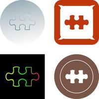 Unique Puzzle Piece Icon Design vector