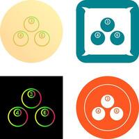 Unique Snooker Balls Icon Design vector