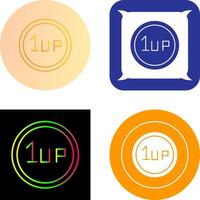 Unique 1UP Icon Design vector