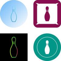 Unique Bowling Pin Icon Design vector