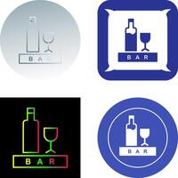 único bar firmar icono diseño vector