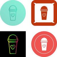 Unique Strawberry Milkshake Icon Design vector