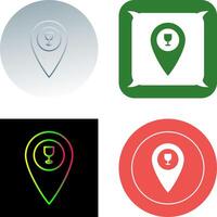 Unique Bar Location Icon Design vector