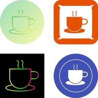 Unique Hot Coffee Icon Design vector