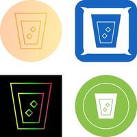 Unique White Russian Drink Icon Design vector