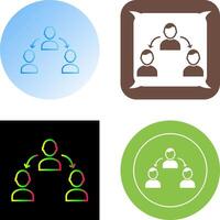 Unique Connected Profiles Icon Design vector