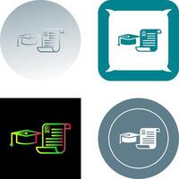 Unique Graduation Icon Design vector
