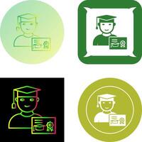 Unique Receiving Degree Icon Design vector