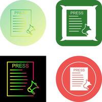 Unique Press Releases Icon Design vector