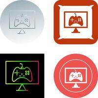 único en línea juegos icono diseño vector