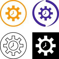 Unique Time Optimization Icon Design vector