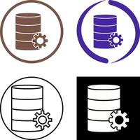 Unique Database Management Icon Design vector