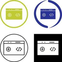 Unique Clean Code Icon Design vector