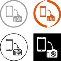 Unique Transfer Images Icon Design vector