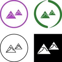 Unique Mountains Icon Design vector