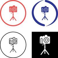 Unique Camera on Stand Icon Design vector