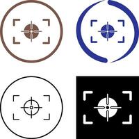 Unique Focus Horizontal Icon Design vector