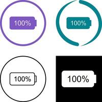 Unique Full Battery Icon Design vector