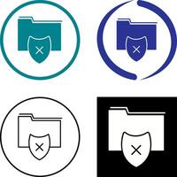 Vulnerable Folder Icon Design vector