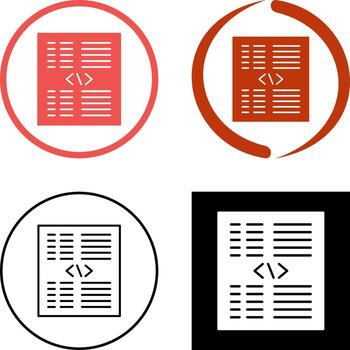 Piece of Code Icon Design vector