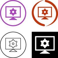 Computer Settings Icon Design vector