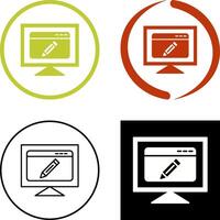 Edit Webpage Icon Design vector