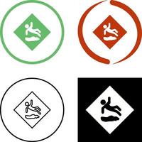 Danger of Slipping Icon Design vector