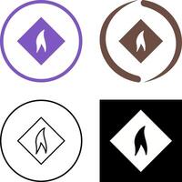 Flammable Material Icon Design vector