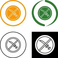 No Weapons Icon Design vector