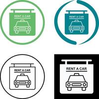 Rent a Car Icon Design vector