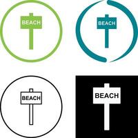 Beach Sign Icon Design vector