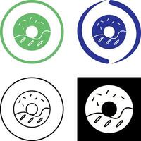 Cream Doughnut Icon Design vector
