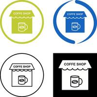 café tienda icono diseño vector