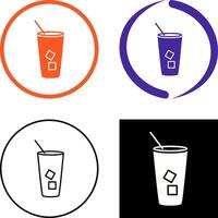 Iced Coffee Icon Design vector