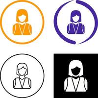 Elegant Lady Icon Design vector