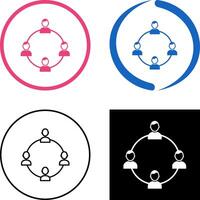 Unique Network Group Icon Design vector