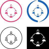 Unique Network Group Icon Design vector